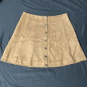 altard state tan button down suede skirt size medium